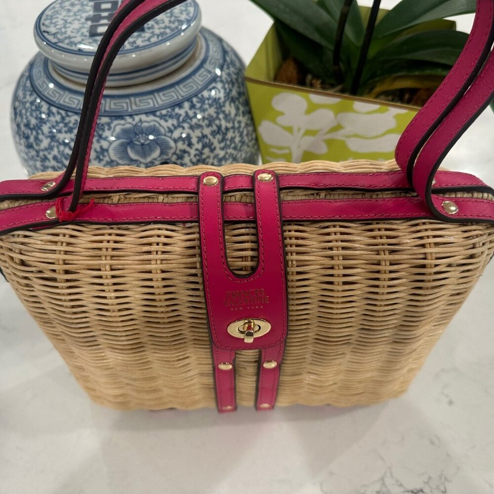 Frances Valentine The Holland Wicker & Leather Satchel - Picture 2 of 11